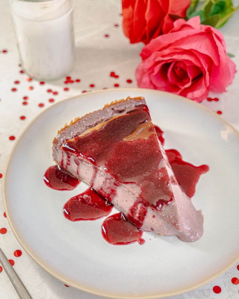 Tarta de queso de frutos rojos