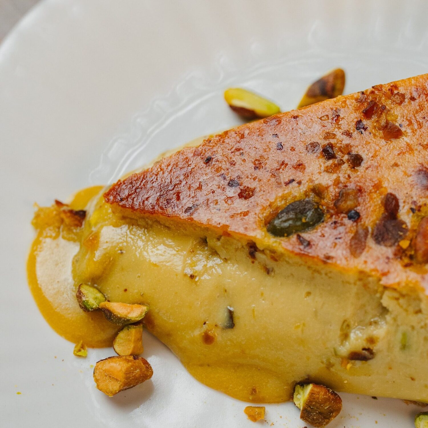 Tarta vasca de pistacho de La Vasquita