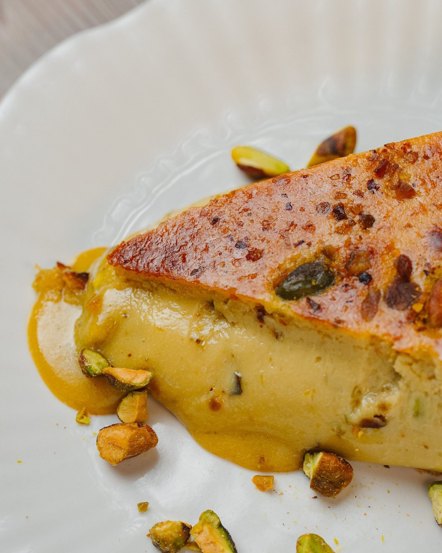 Tarta vasca de pistacho de La Vasquita